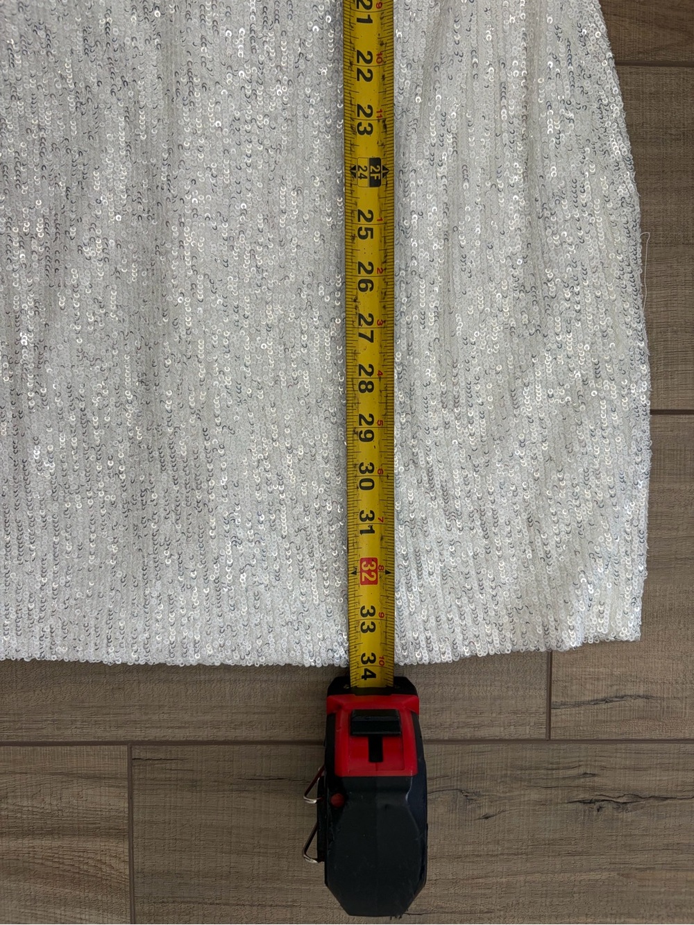 Zara White All Sequin Draped Neck Fitted Mini Dress Bridal Cocktail NWT Large - Picture 11 of 12